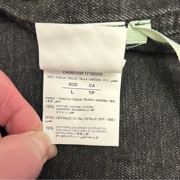 OFF-WHITE C/O VIRGIL ABLOH DENIM JACKET Size Large NWT - Picture 7 of 12